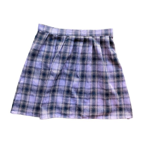 Daisy Street Purple Black Plaid Skirt Size Medium - Picture 2 of 6